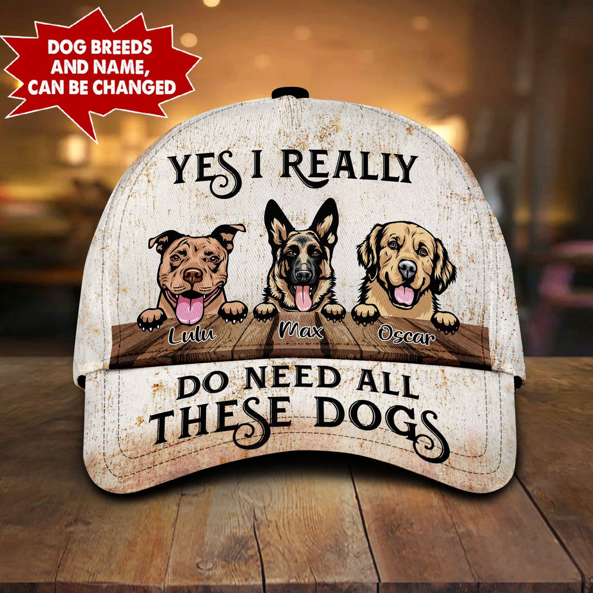 Life Is Better with Dogs - Dog Personalized Custom Hat, All Over Print Classic Cap - Gift for Pet Owners, Pet Lovers - Classic Cap - PawfectHouses.com